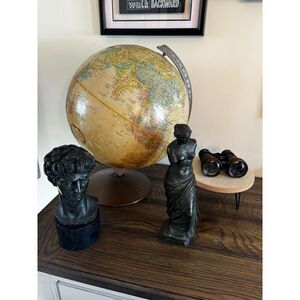 Gorgeous vintage world globe Replogle Globes made in USA display piece